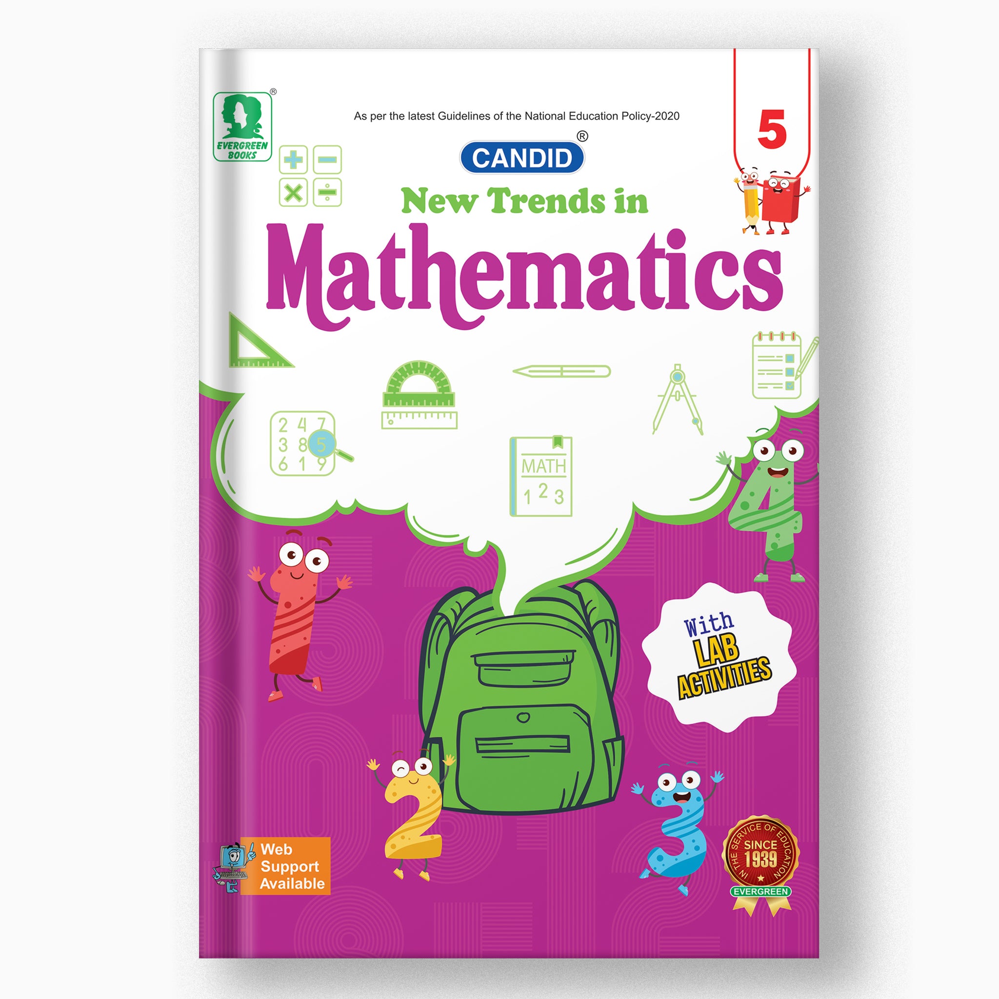 Buy Class 5 New Trends in Mathematics Textbook | Evergreen Publication