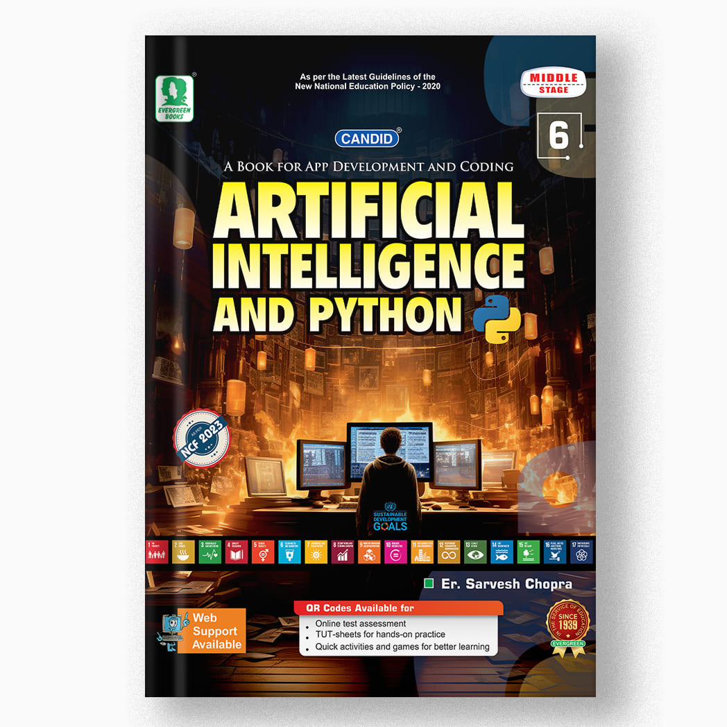 Class 6 CBSE Candid Artificial Intelligence And Python Book Front