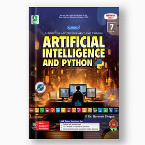 Class 7 CBSE Candid Artificial Intelligence And Python Book Front