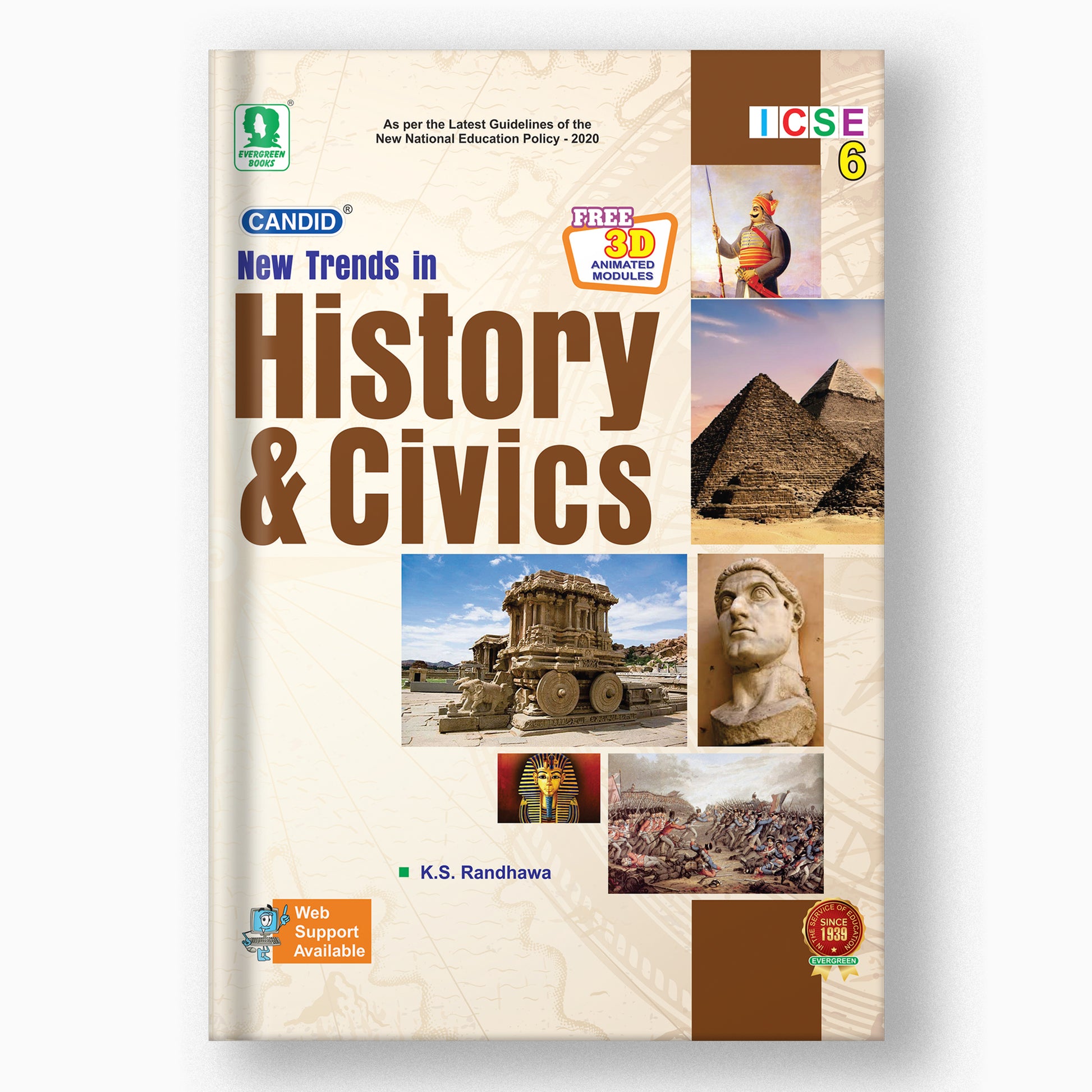 Class 6 ICSE New Trends History and Civics Book Front 