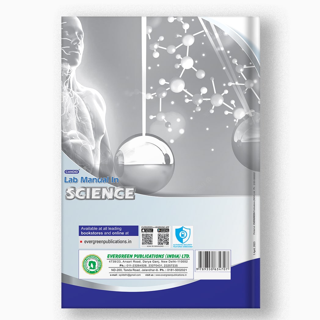 Class 7 CBSE Candid Lab Manual in Science Book Back