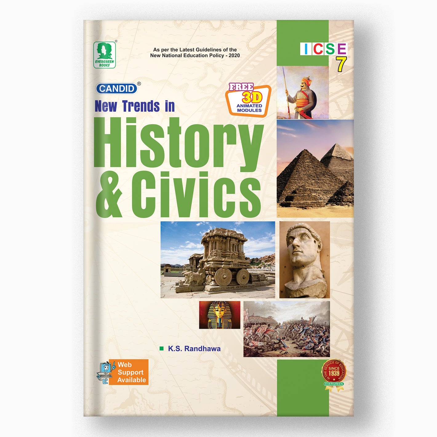 Class 7 ICSE New Trends History and Civics Book Front 