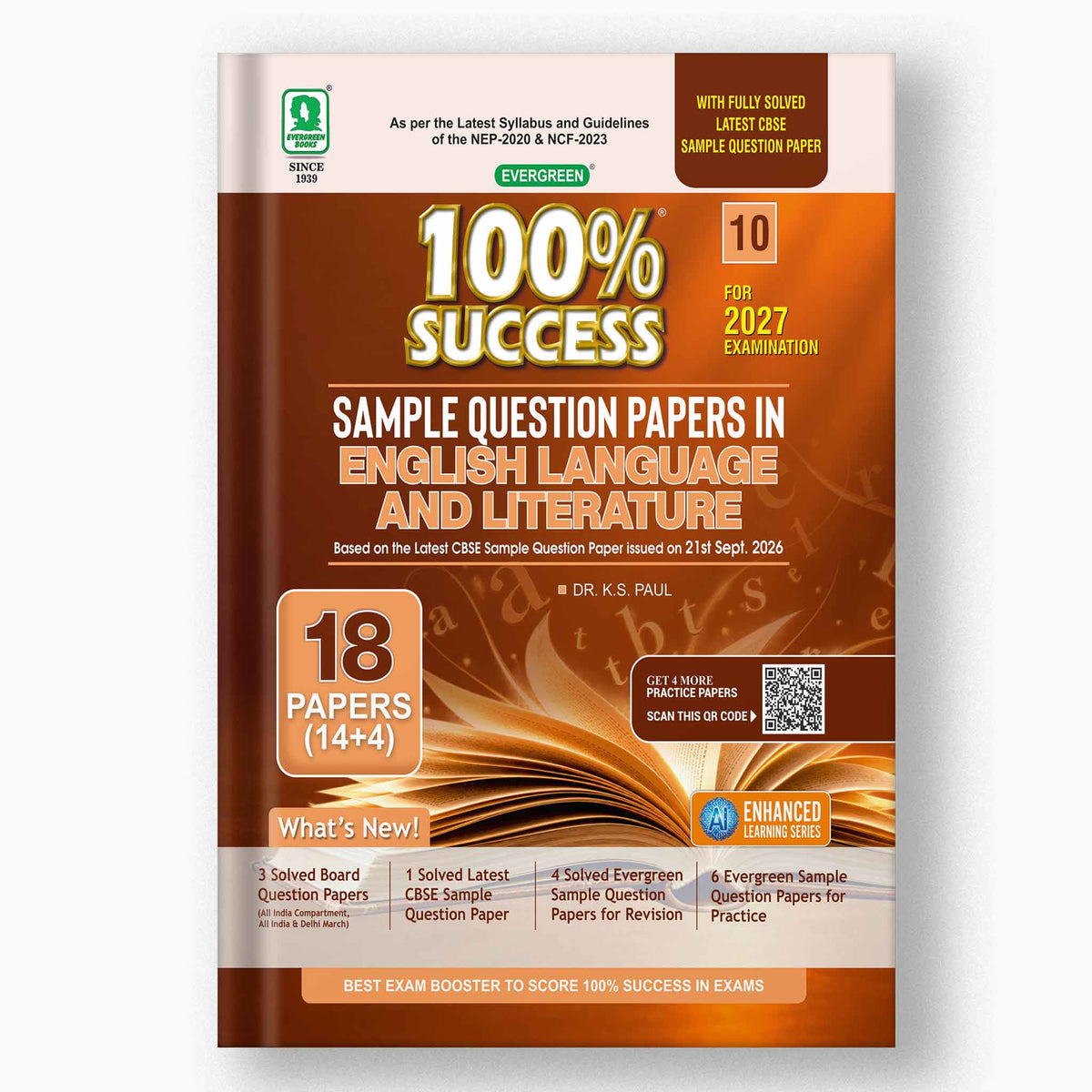 EVERGREEN SAMPLE QUESTION PAPERS FOR 100% SUCCESS IN ENGLISH LANGUAGE AND LITERATURE