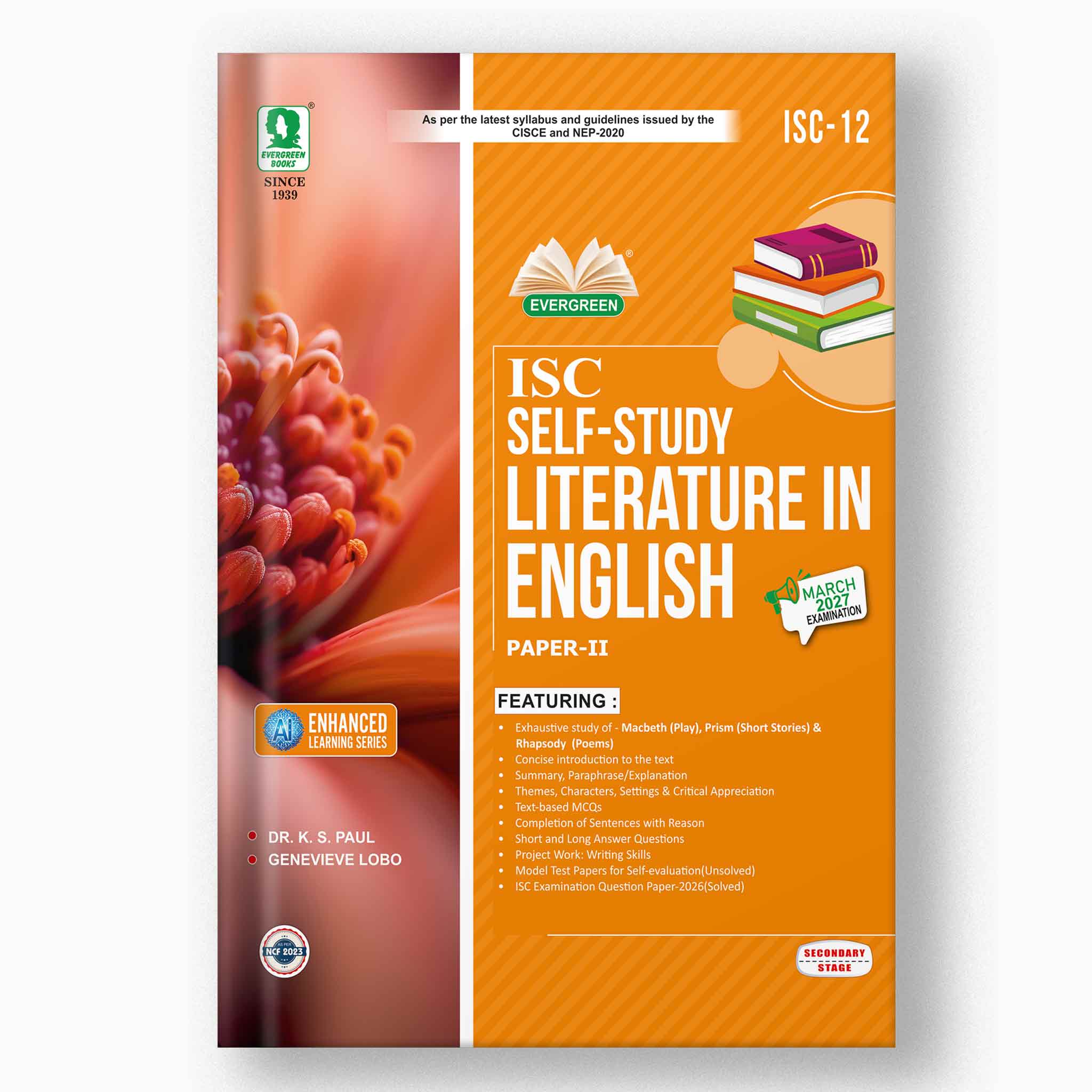 Isc File Buy Class 12 ISC Literature in English Self-Study & Sample Paper