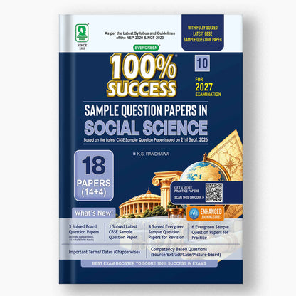 EVERGREEN SAMPLE QUESTION PAPERS FOR 100% SUCCESS IN SOCIAL SCIENCE - 10